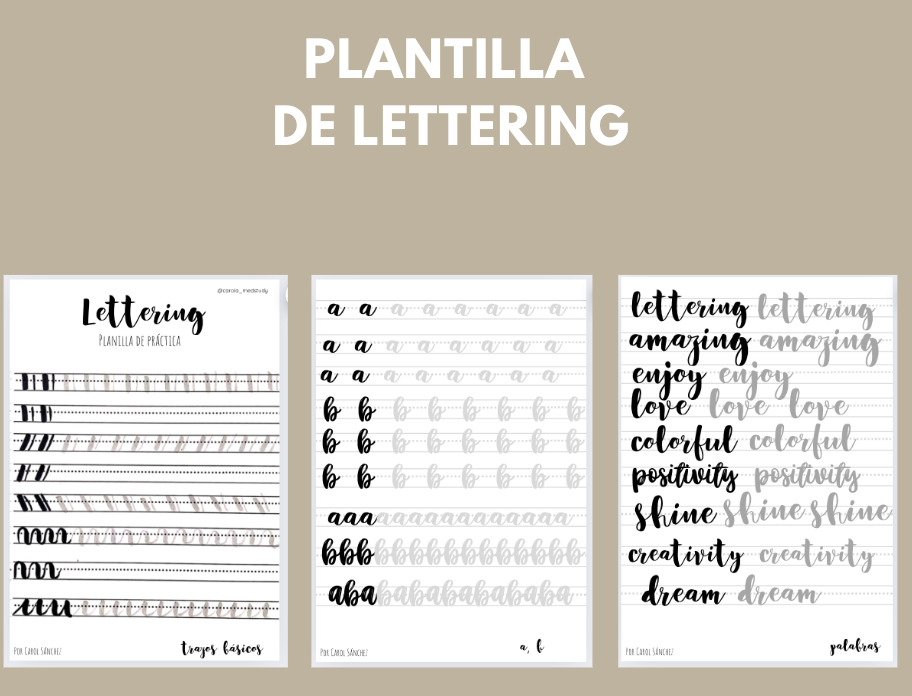 PLANTILLA DE LETTERING