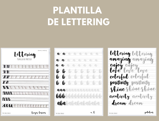 PLANTILLA DE LETTERING